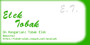 elek tobak business card